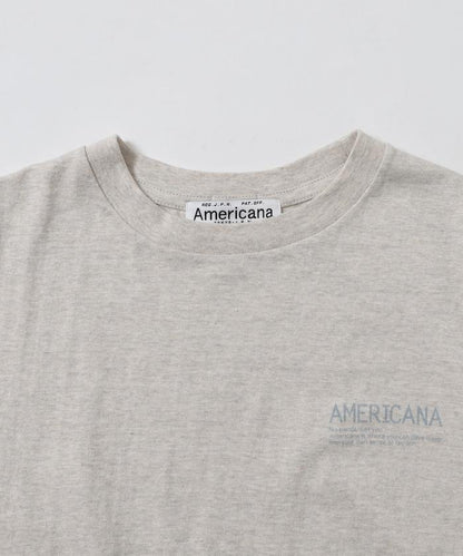 Americana× Firsthand 聯名款 圓筒拉菲棉 斜紋徽標印花T恤 / 寬鬆版型 斜紋後背印花T恤