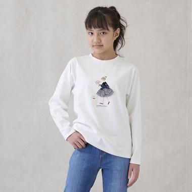 【鏈接】女孩貼花長袖T恤（青少年款）