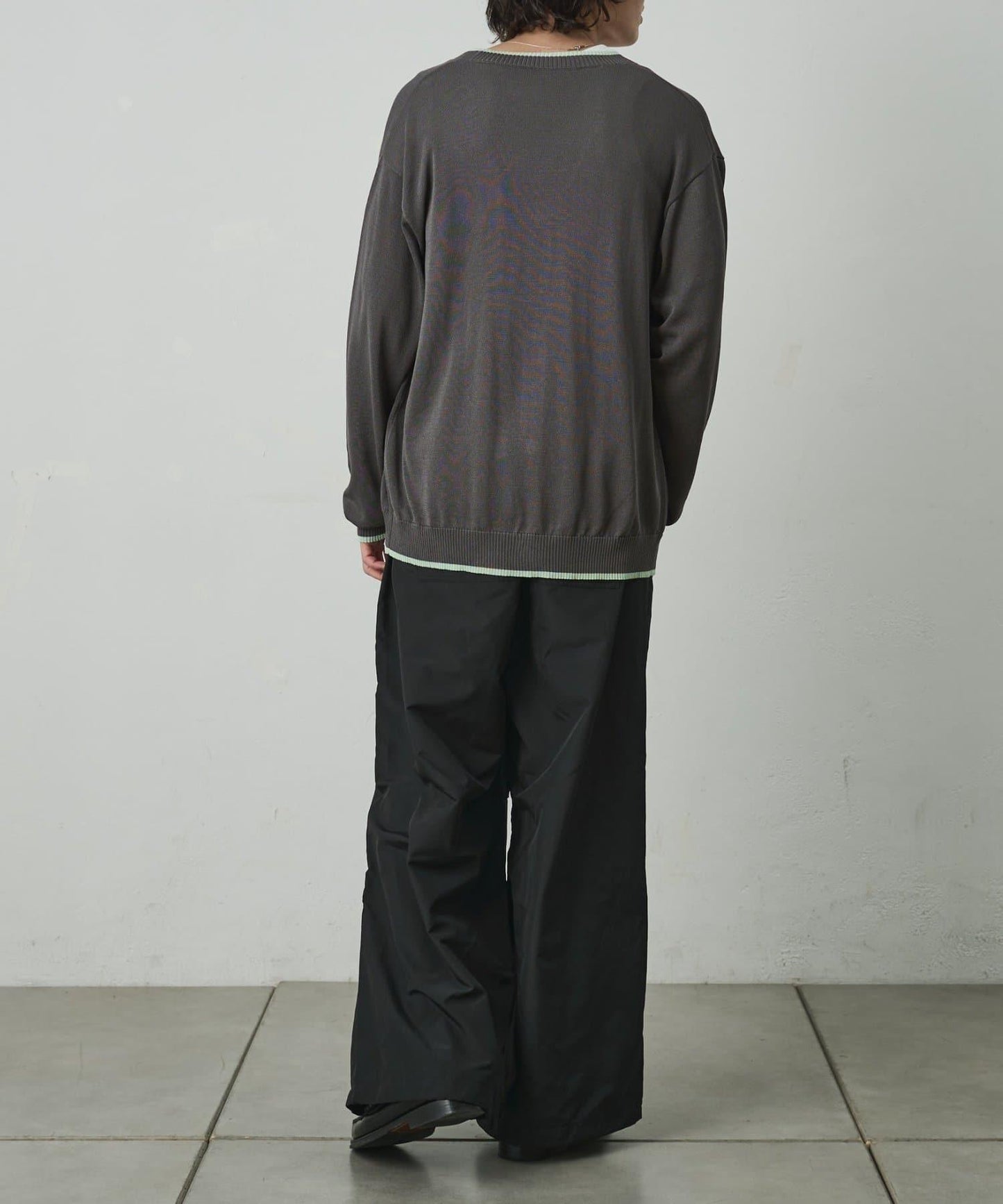 撞色線條針織開衫