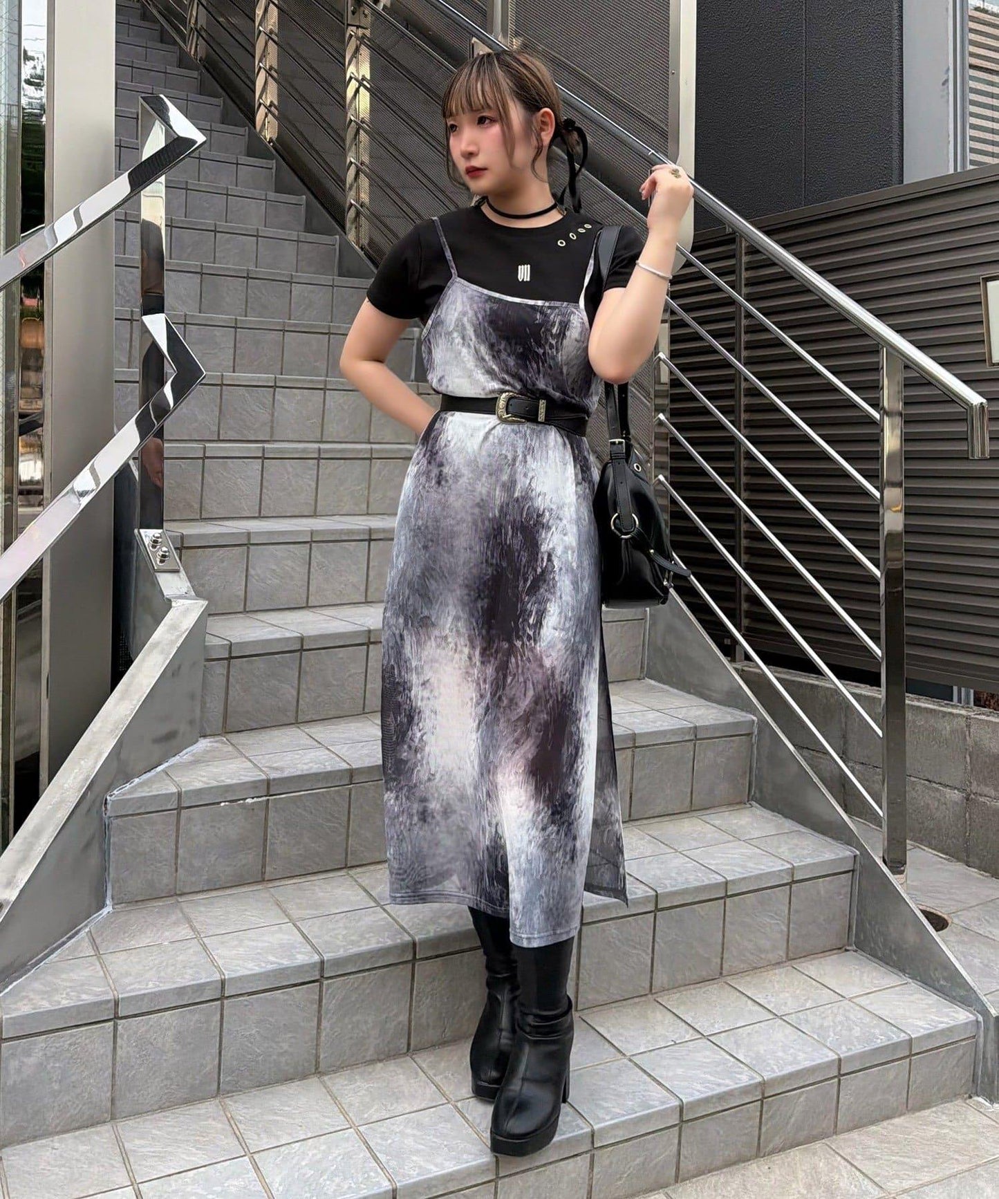 Mavie..7 透視吊帶連衣裙