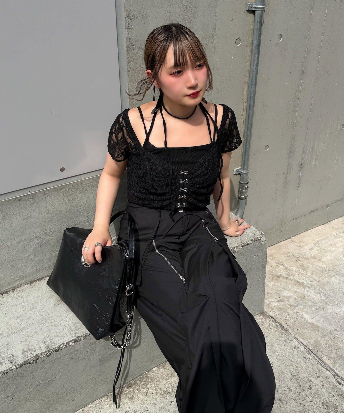 Mavie..7 異材質內搭套裝針織開衫