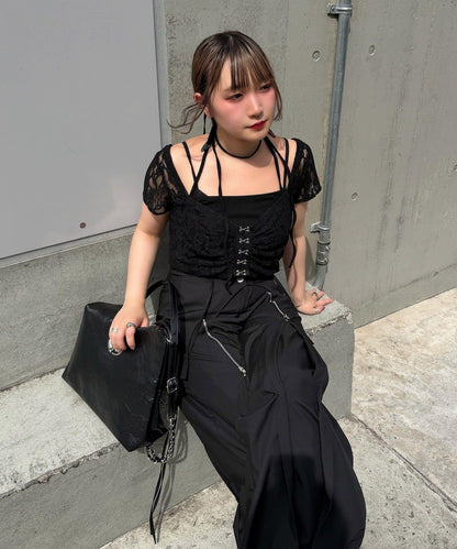 Mavie..7 異材質內搭套裝針織開衫