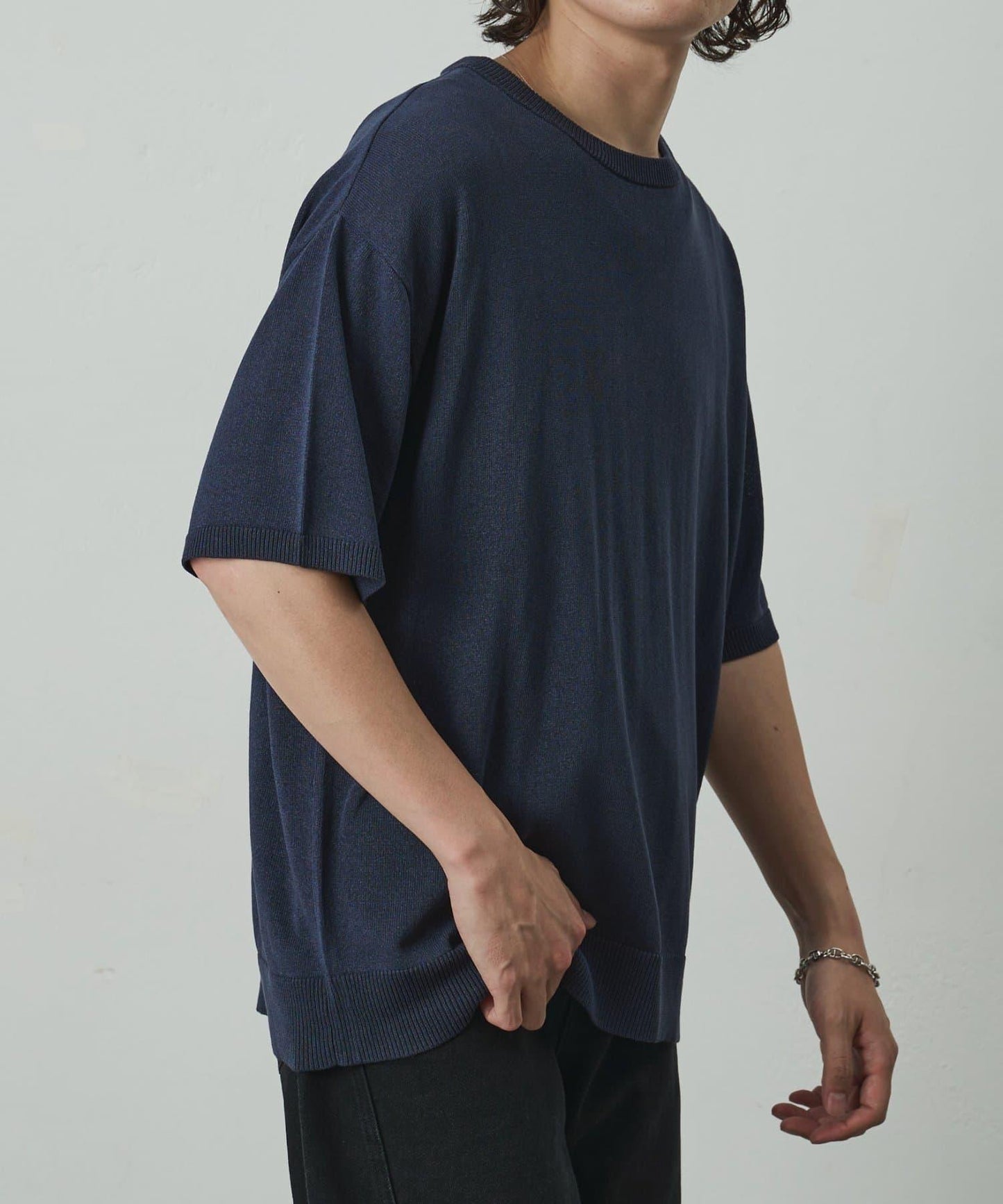 和紙混紡圓領短袖T恤
