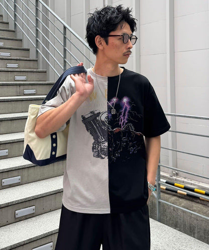拼接印花T恤