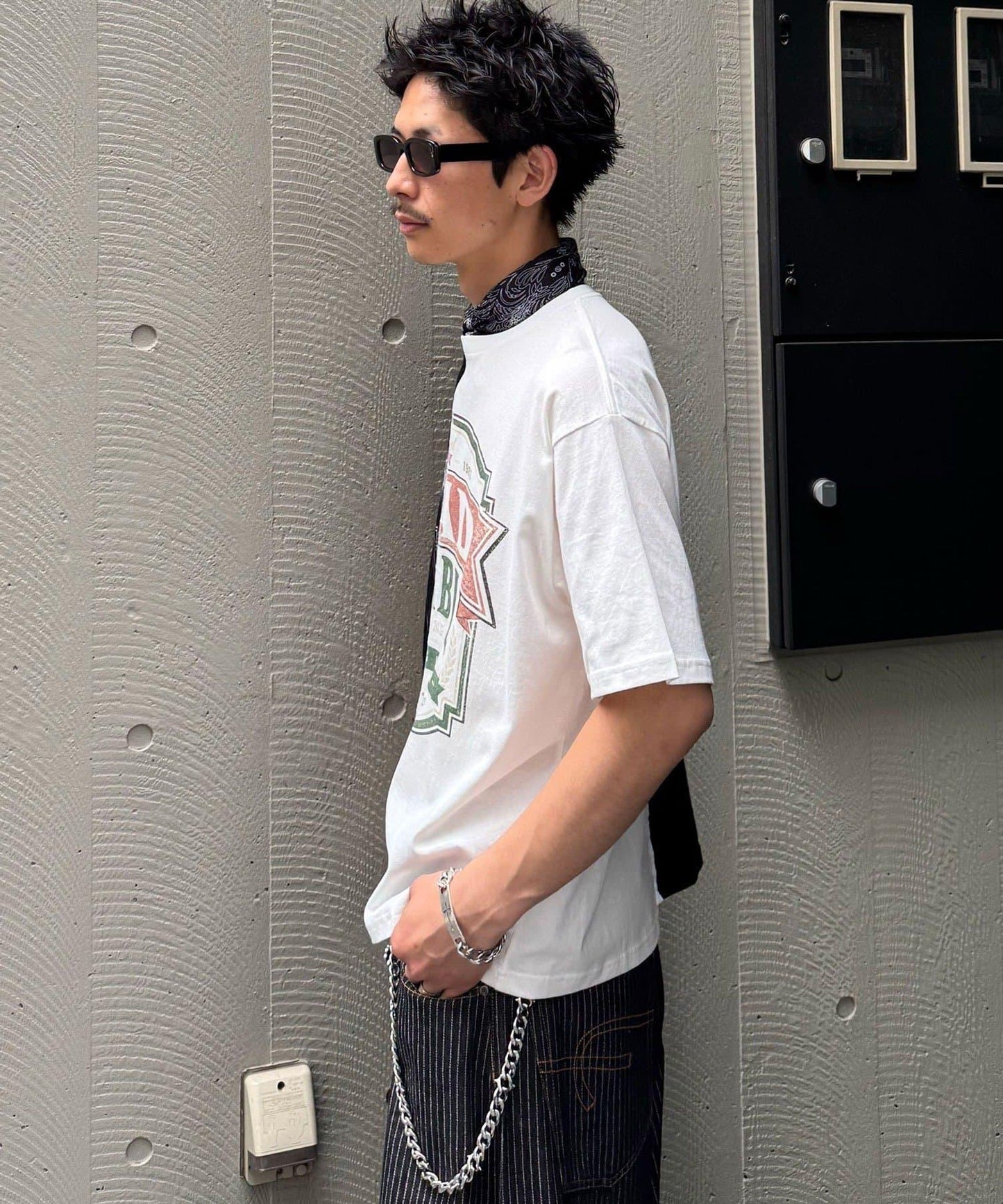 拼接印花T恤