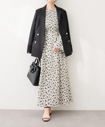 natural couture 腰帶褶皺連衣裙
