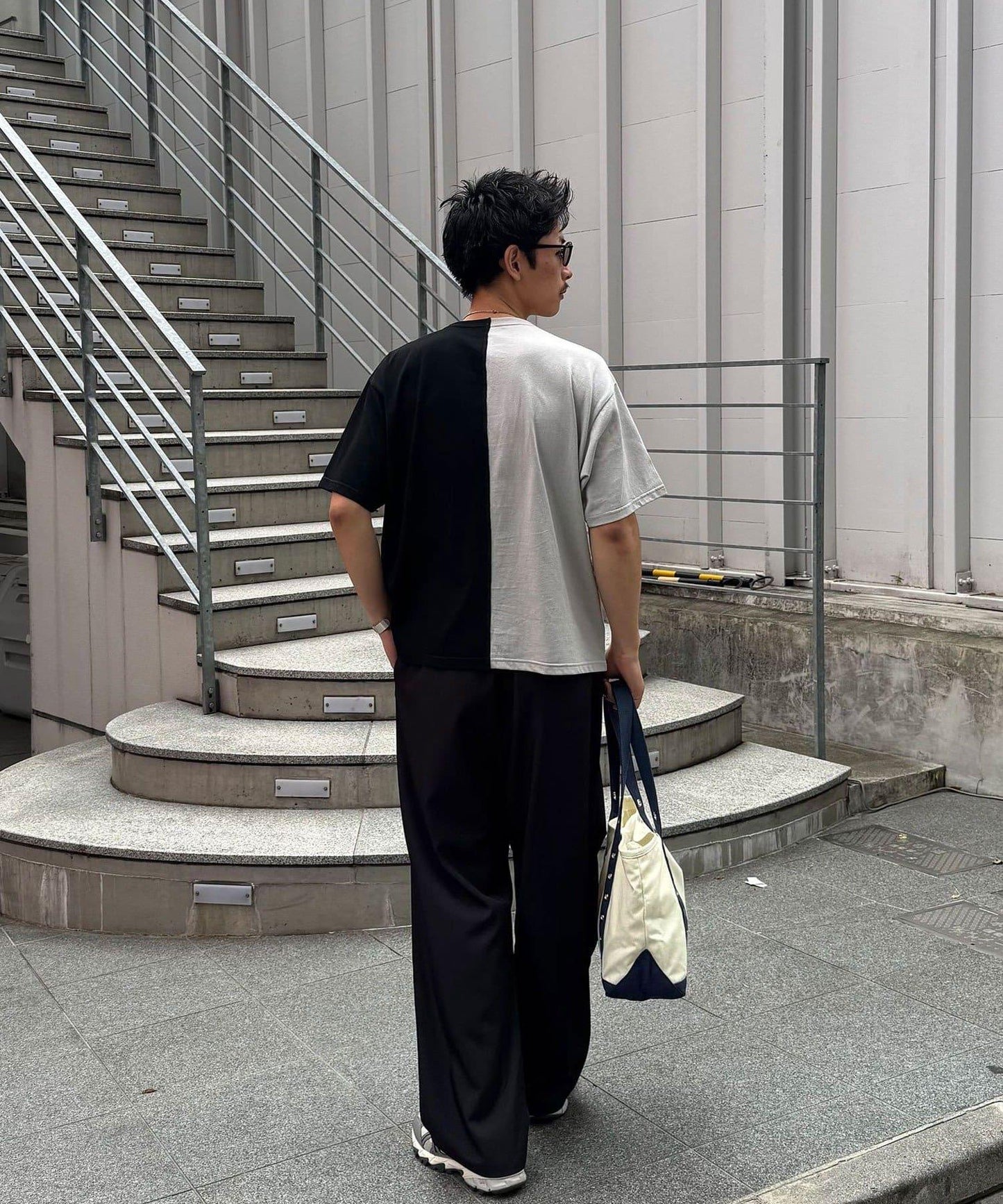 拼接印花T恤