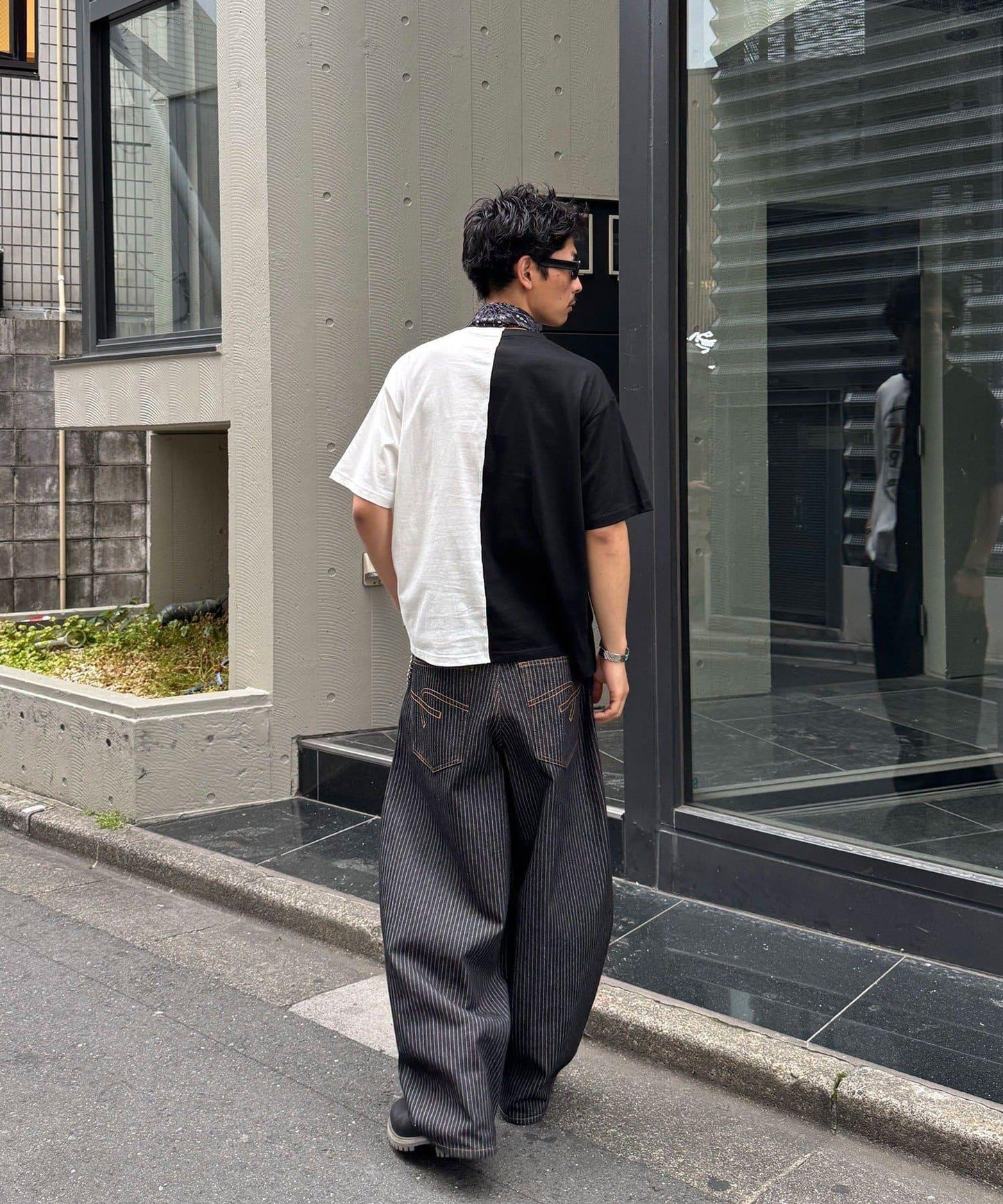 拼接印花T恤