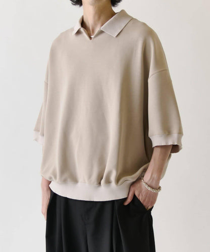 蜜桃絨翻領Polo衫