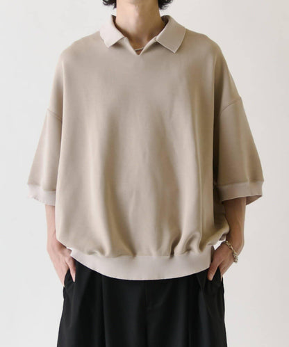 蜜桃絨翻領Polo衫