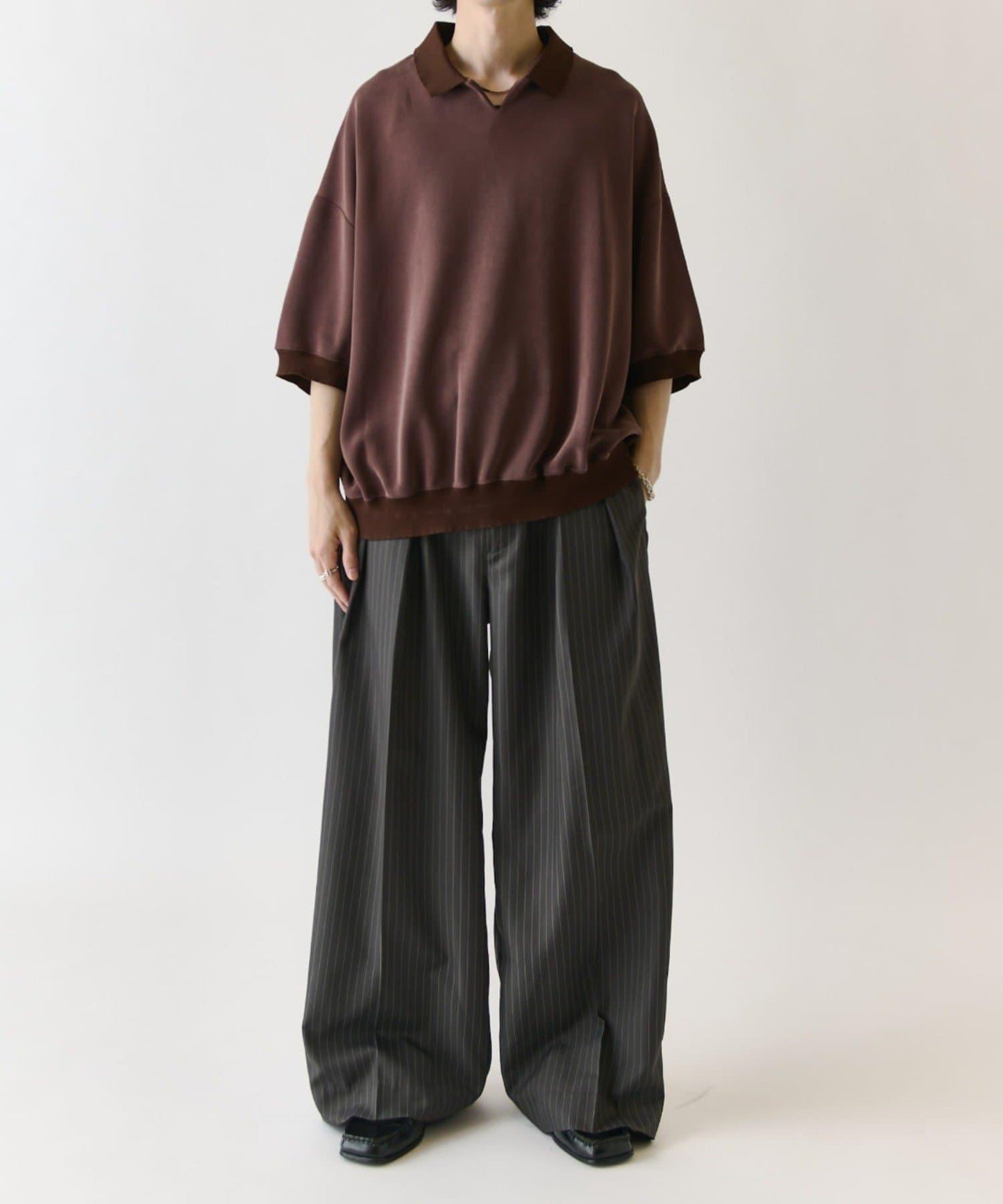 蜜桃絨翻領Polo衫
