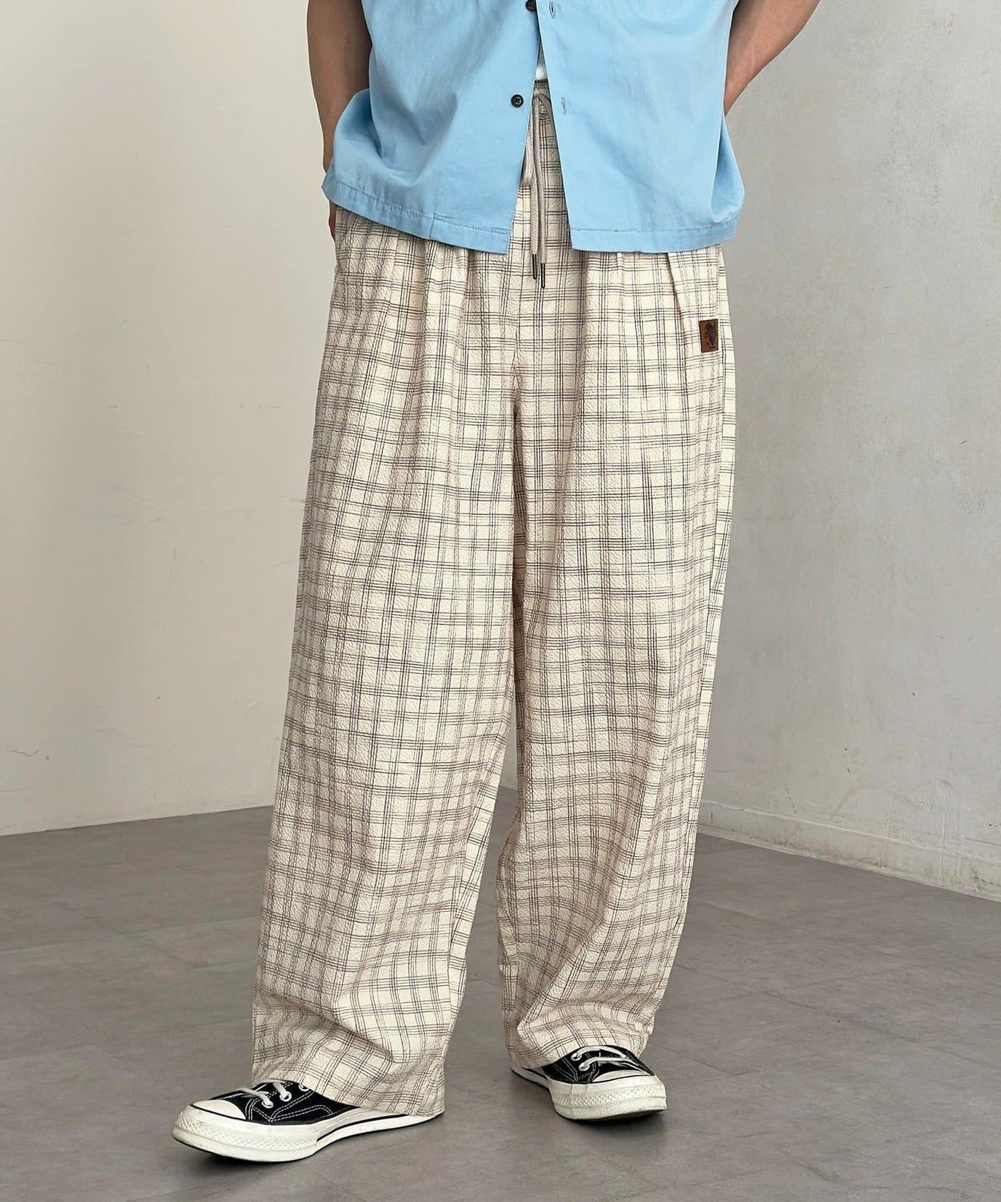 泡泡紗休閒褲
