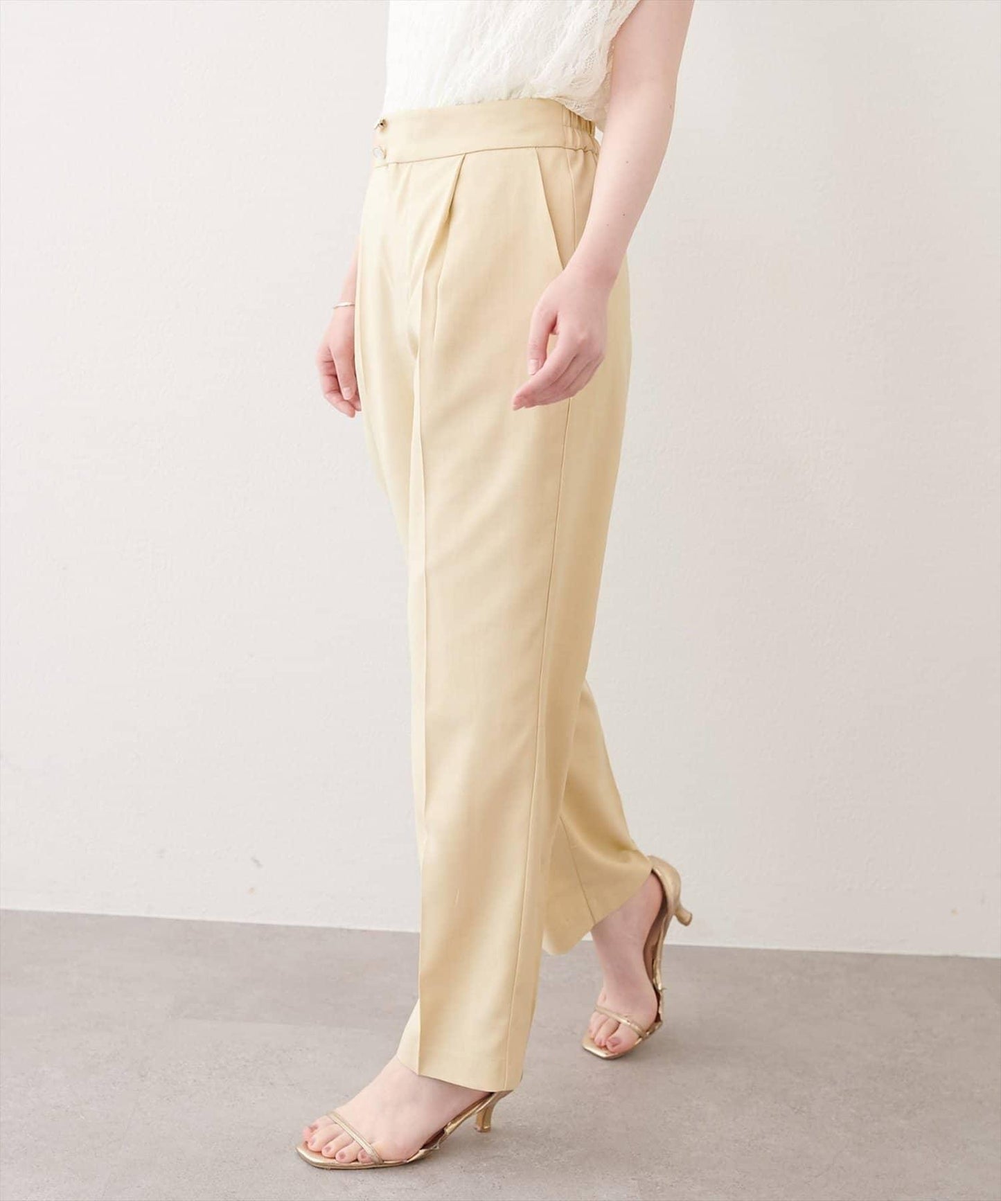 【natural couture】接觸冷感機洗錐形褲