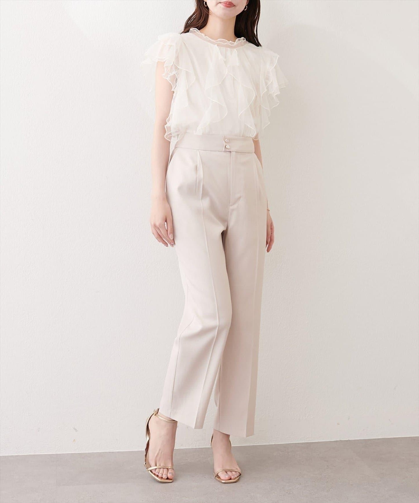 【natural couture】接觸冷感機洗錐形褲