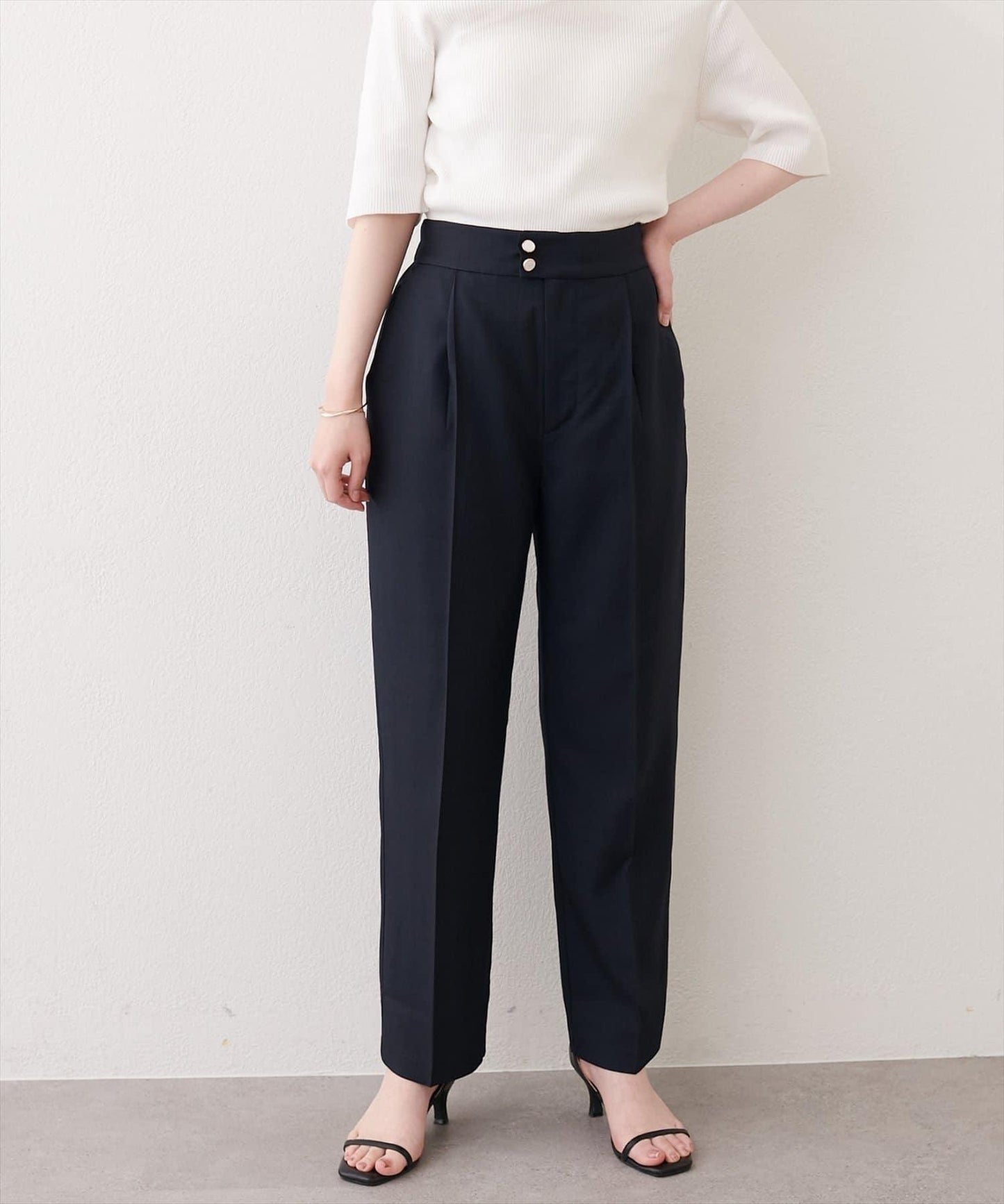 【natural couture】接觸冷感機洗錐形褲