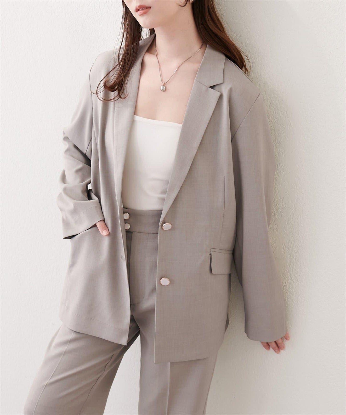 【natural couture】接觸冷感機洗防皺西裝外套
