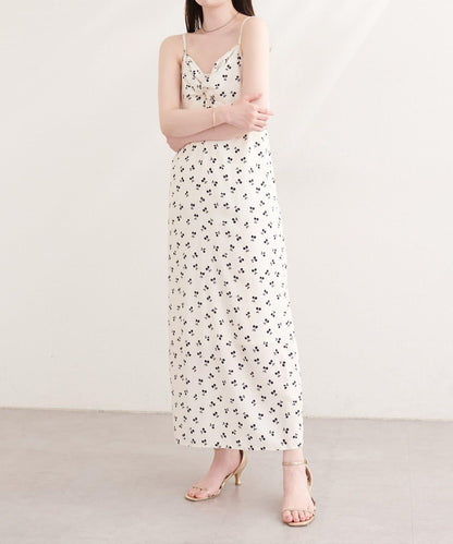 natural couture 水果印花吊帶連衣裙
