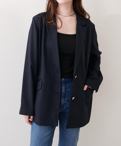 【natural couture】接觸冷感機洗防皺西裝外套
