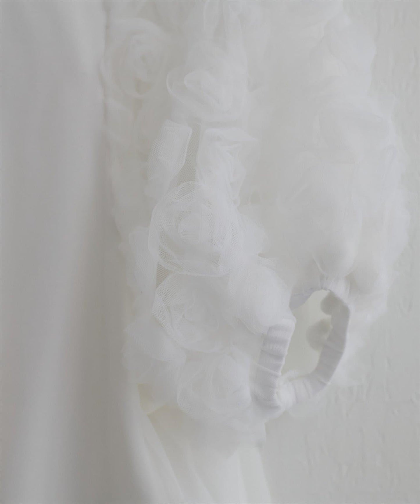 natural couture 花朵蕾絲泡泡袖T恤