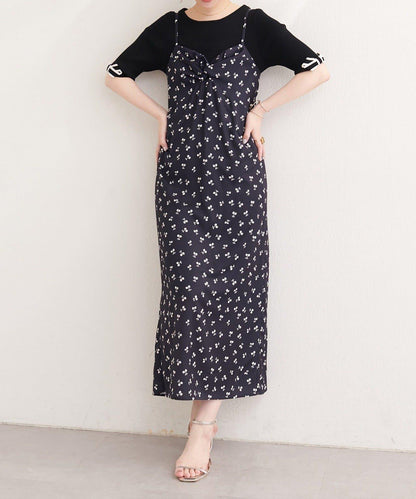 natural couture 水果印花吊帶連衣裙