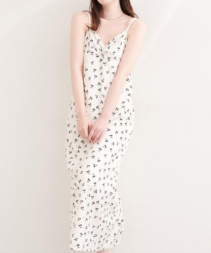natural couture 水果印花吊帶連衣裙