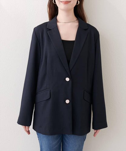 【natural couture】接觸冷感機洗防皺西裝外套