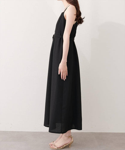natural couture 前開叉吊帶連衣裙