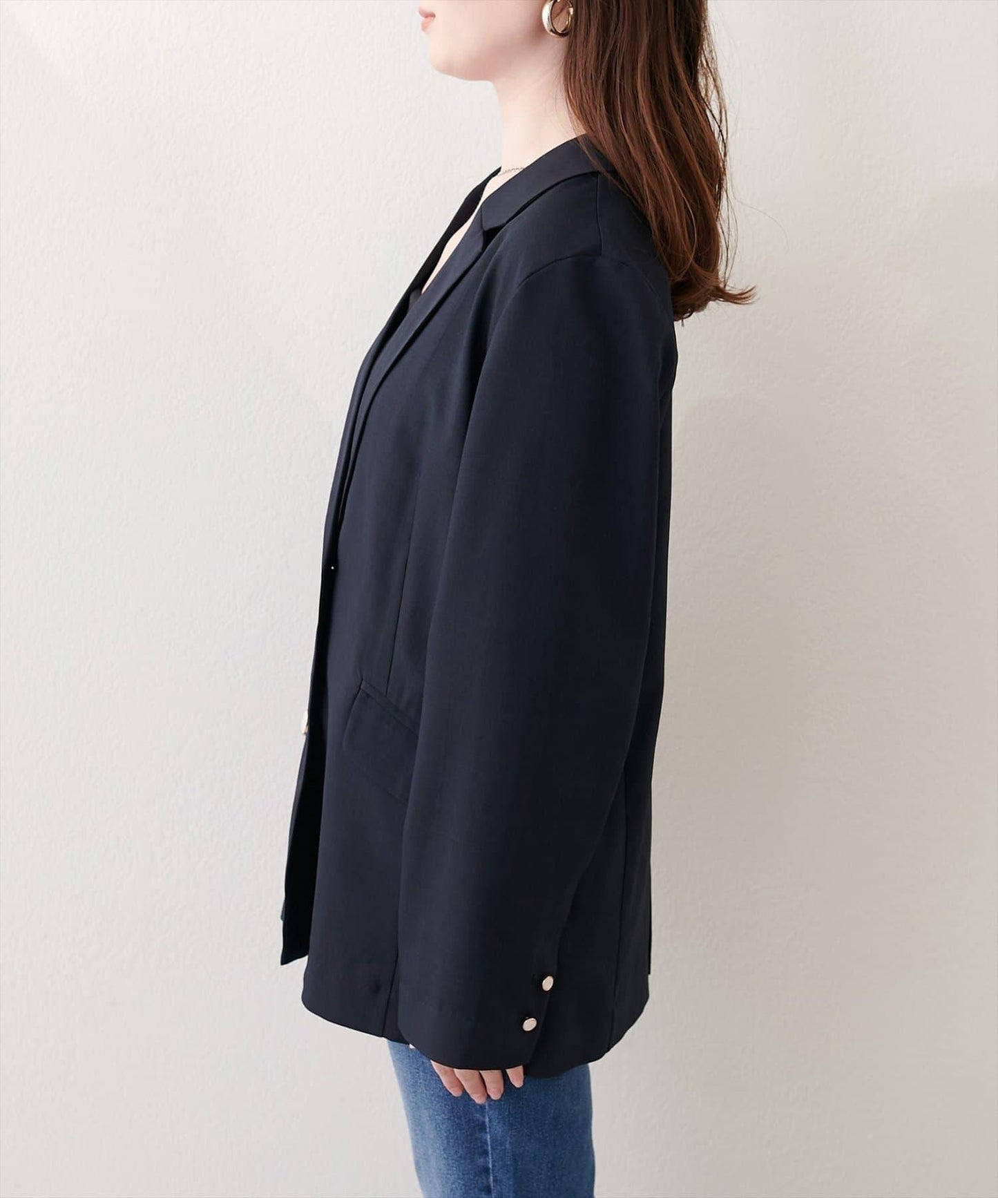 【natural couture】接觸冷感機洗防皺西裝外套