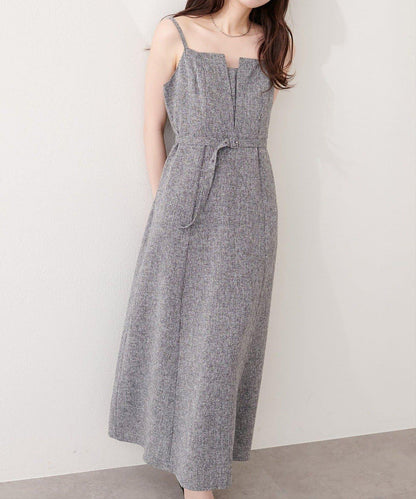 natural couture 前開叉吊帶連衣裙