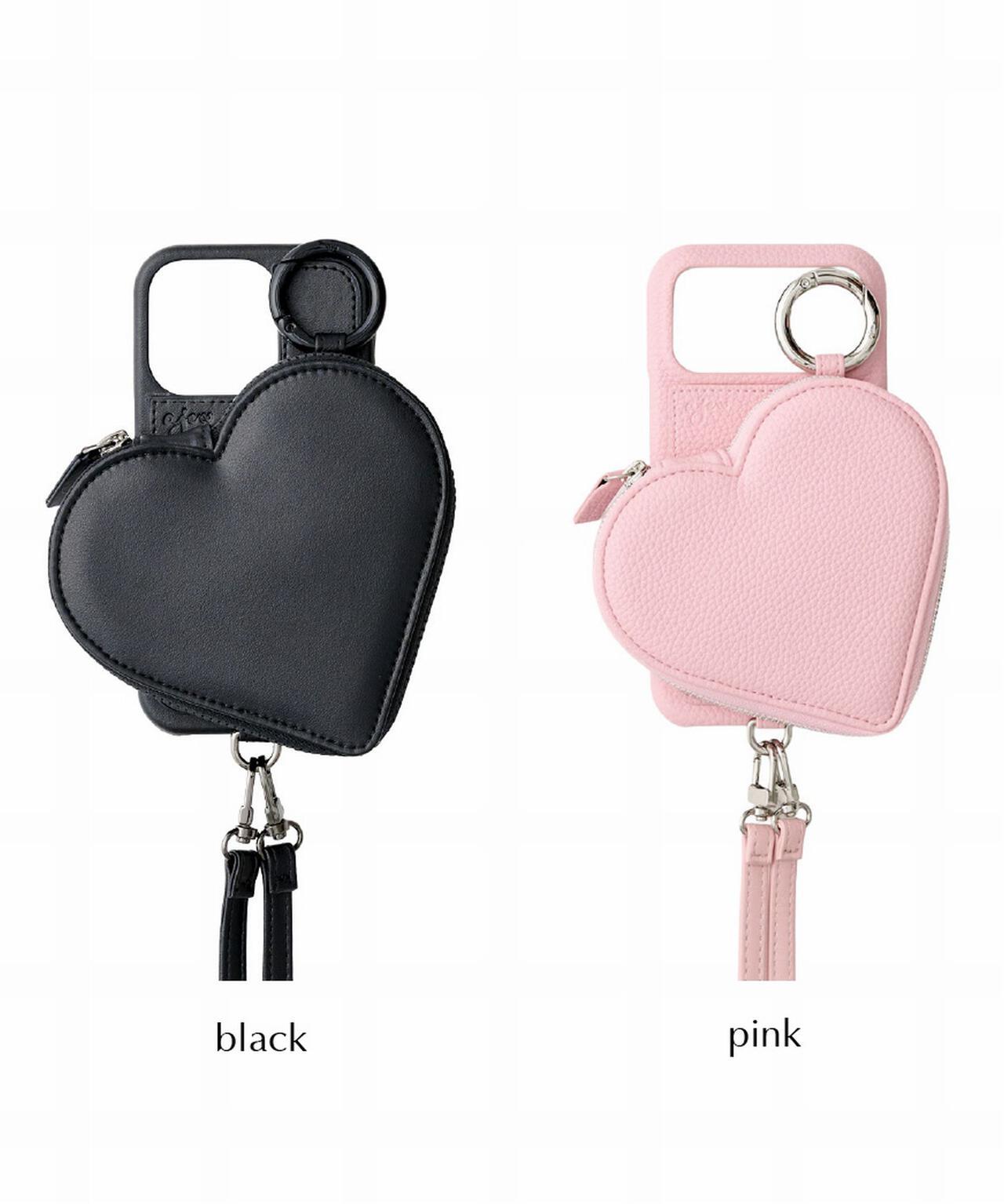 ajew×Bijou de M PU HEART pocket case (MagSafe対応)