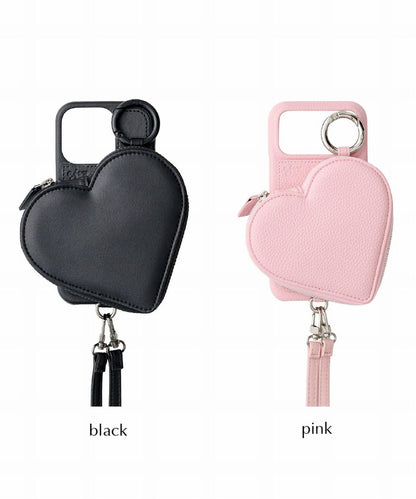 ajew×Bijou de M PU HEART pocket case (MagSafe対応)