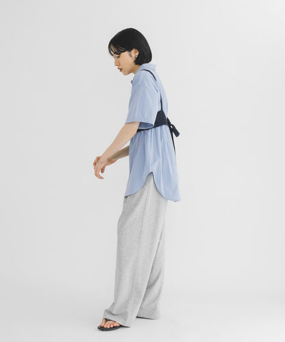 針織馬甲套裝襯衫