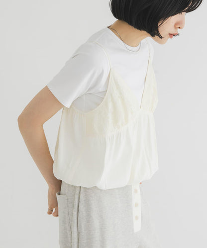 拼接蕾絲抹胸