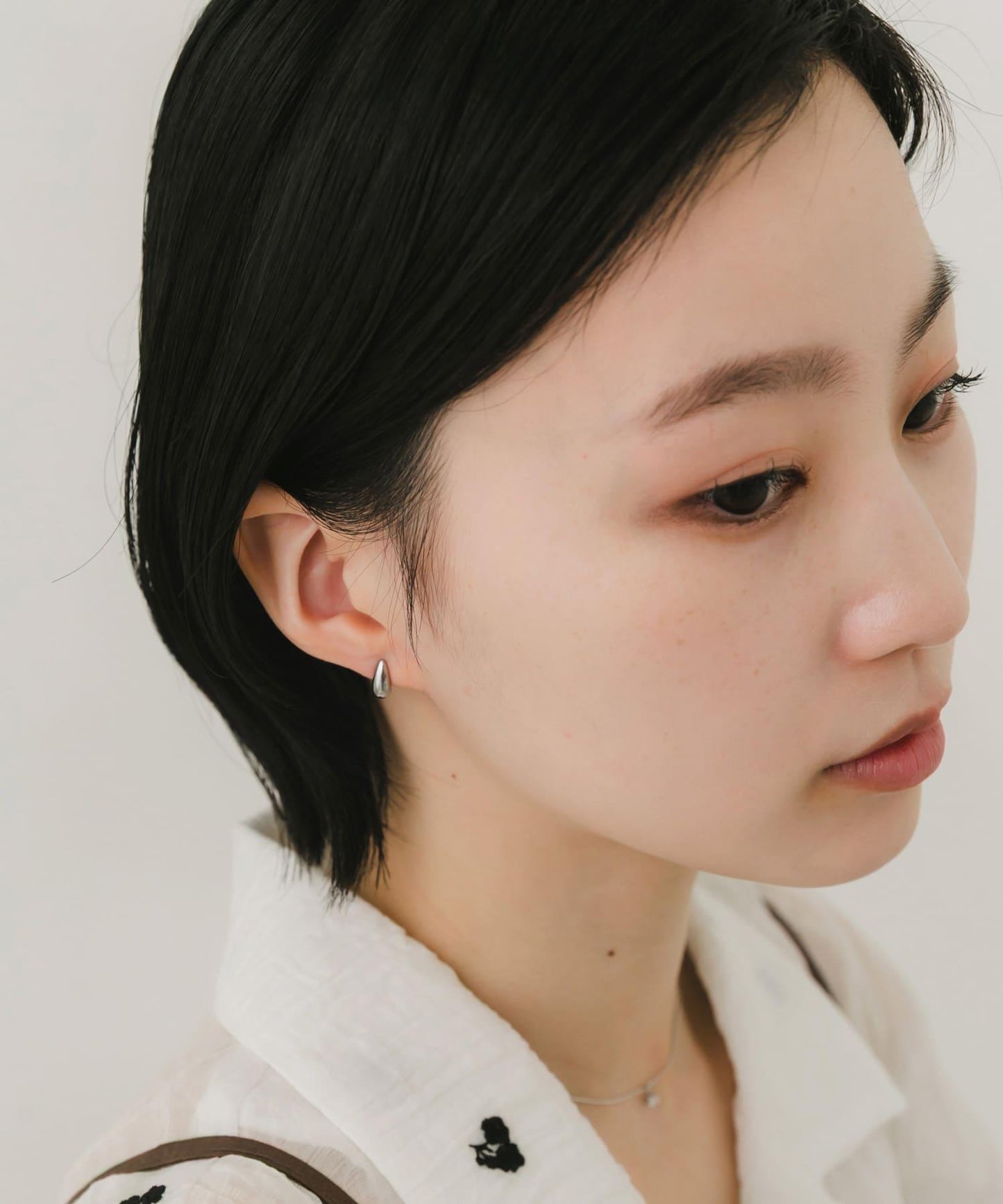 不鏽鋼 極簡水滴耳環