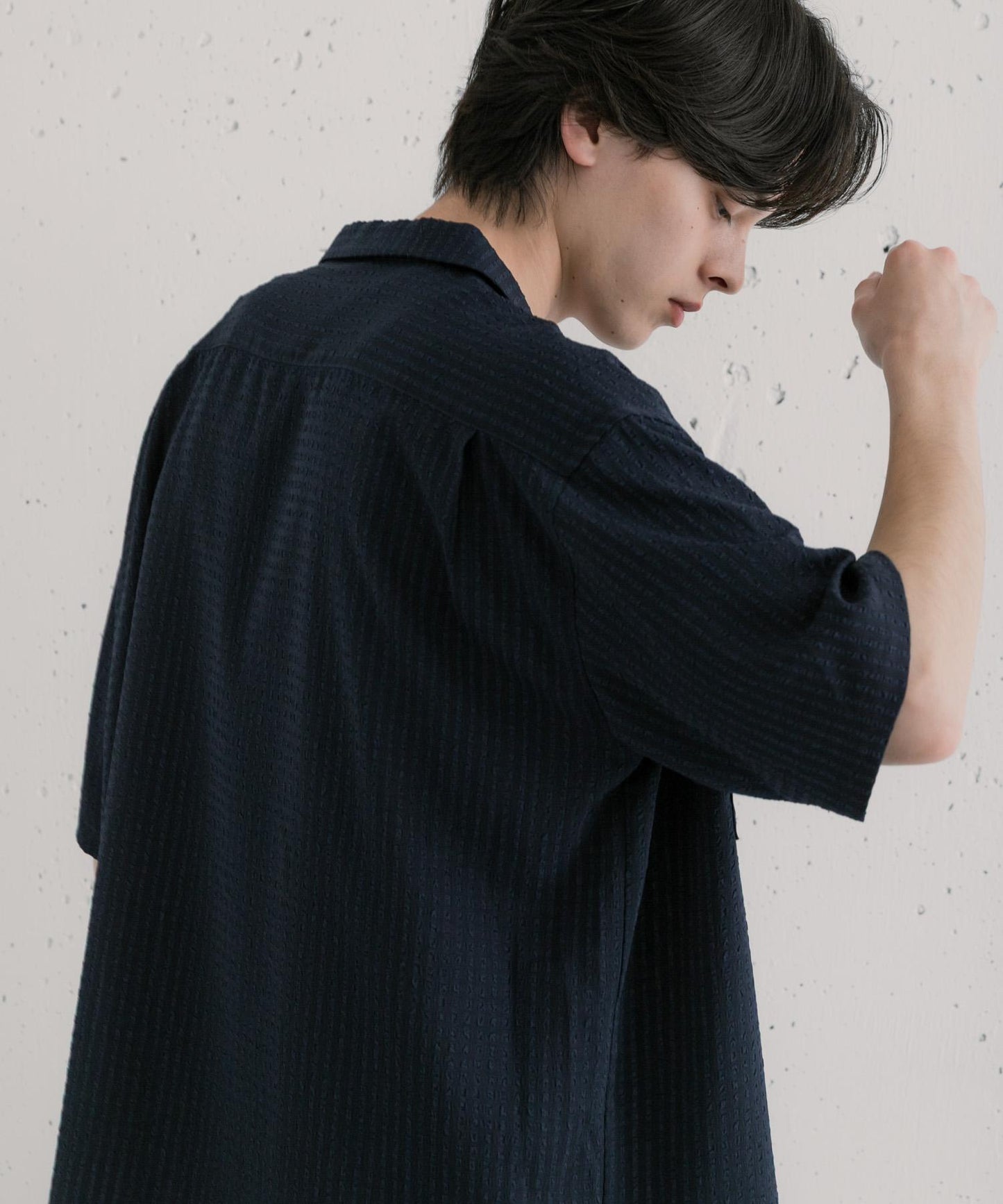 泡泡紗開領襯衫