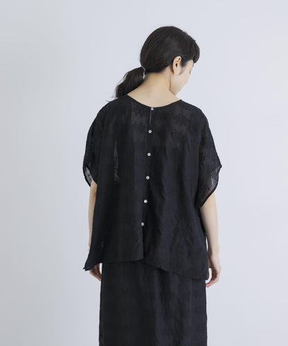 棉質紗布刺繡兩穿襯衫