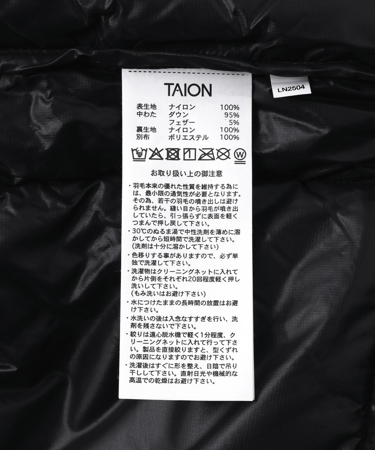 TAION/タイオン/MOUNTAIN DOWN HOODIE(UNISEX)