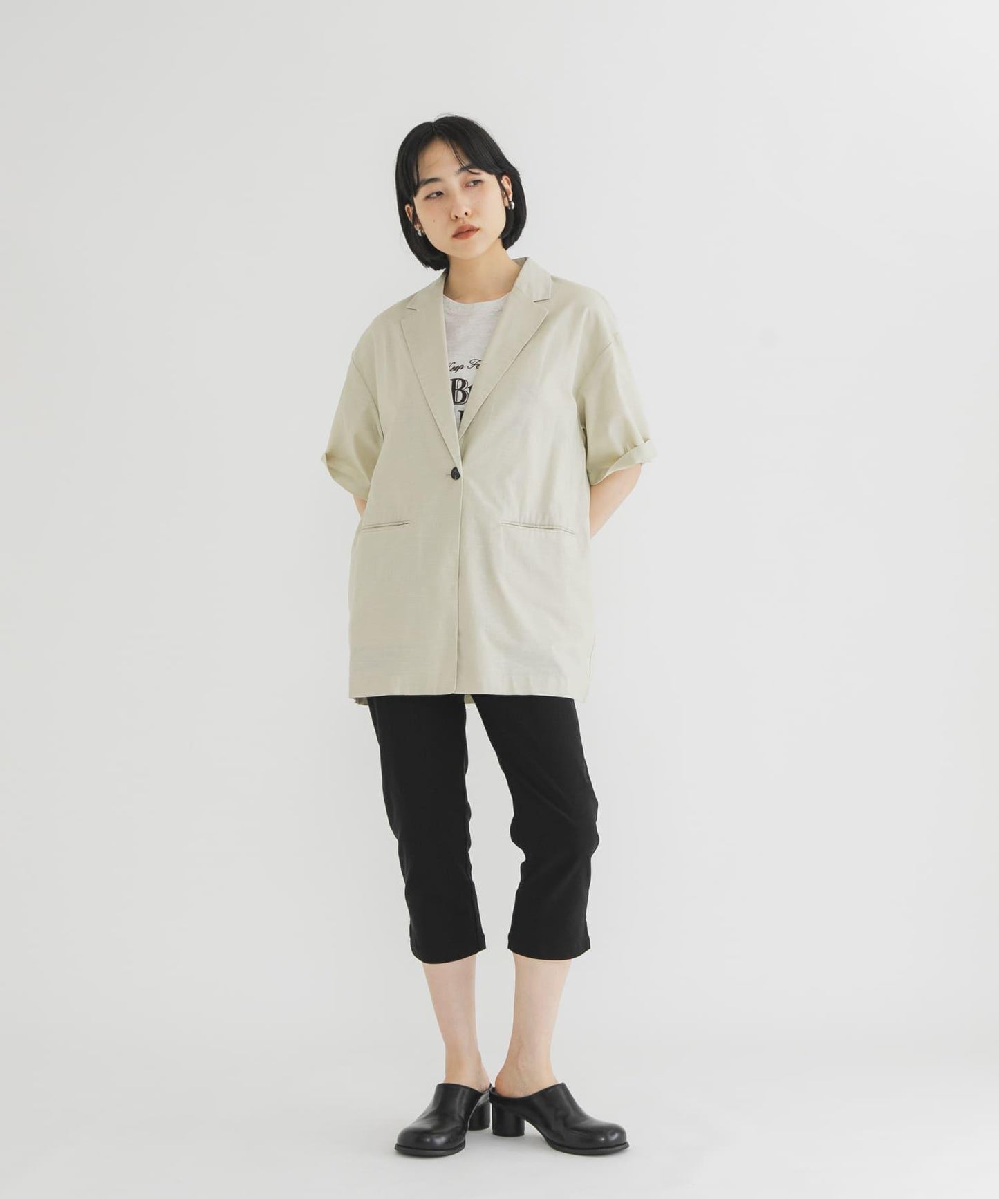 BASIC 翻領西裝外套
