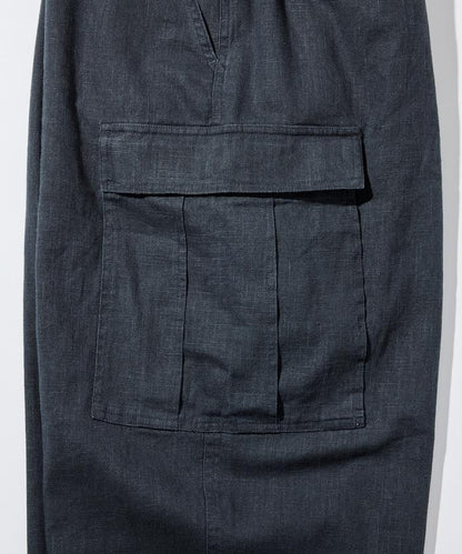 LINEN COTTON EASY CARGO PANTS 亞麻棉工裝褲 【套裝款】