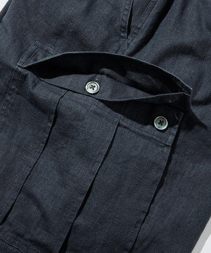 LINEN COTTON EASY CARGO PANTS 亞麻棉工裝褲 【套裝款】