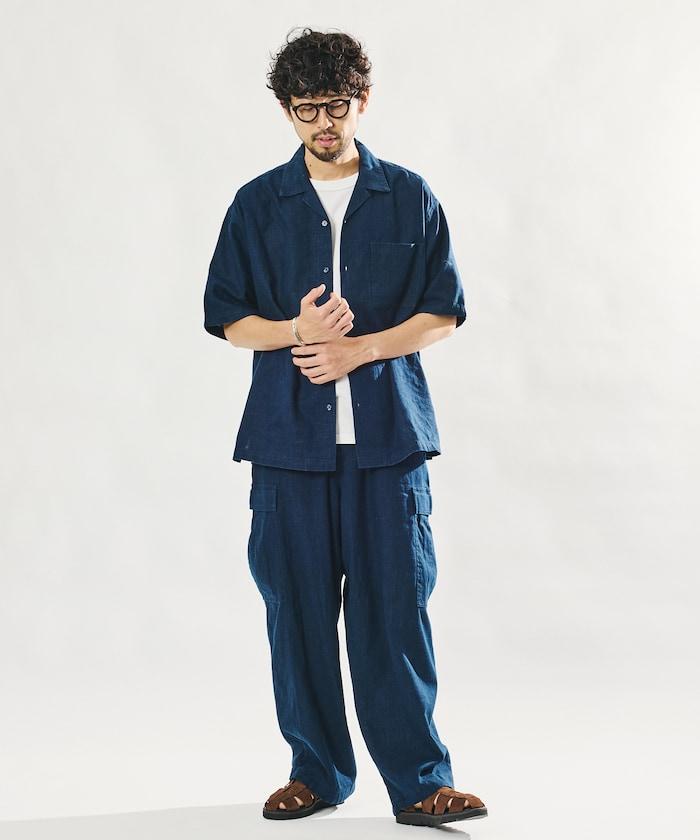 LINEN COTTON EASY CARGO PANTS 亞麻棉工裝褲 【套裝款】