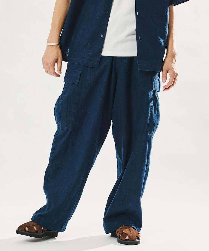 LINEN COTTON EASY CARGO PANTS 亞麻棉工裝褲 【套裝款】