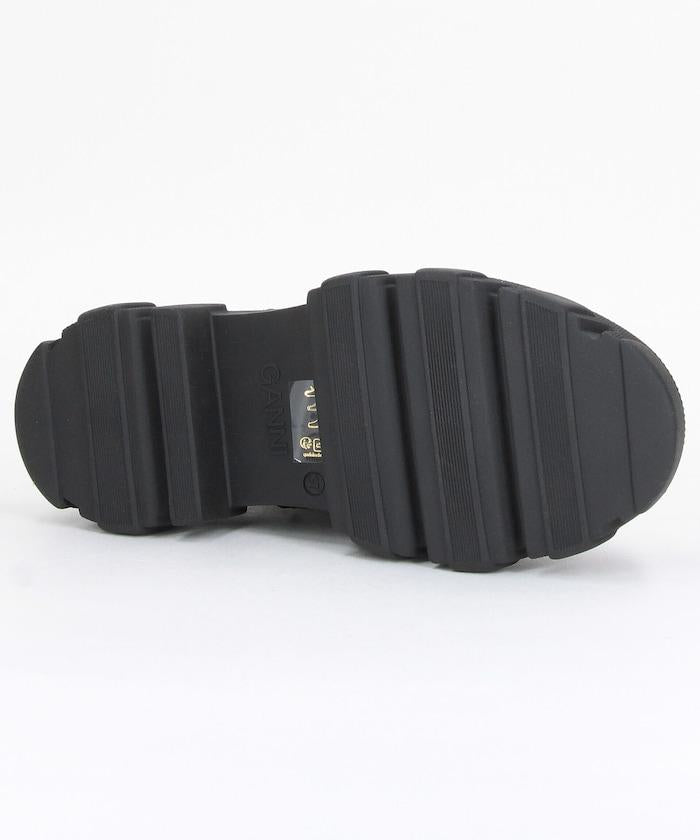 Mid Chelsea Boot Black Stitch 粗跟切爾西靴