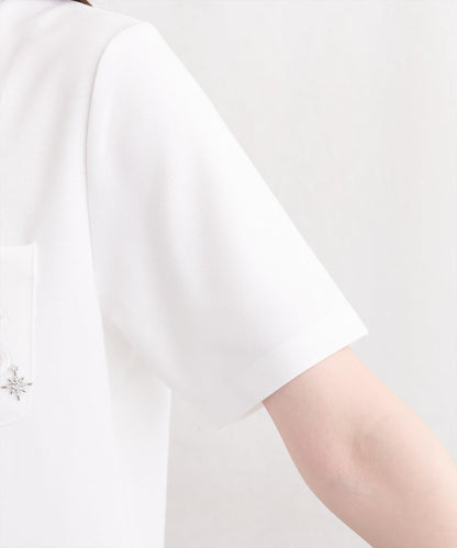 刺繡Logo吊墜短款T恤