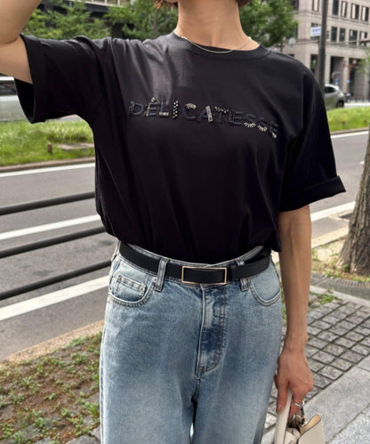串珠刺繡T恤