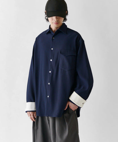Neucon ニューコン 拼色寬袖口襯衫 2WAY