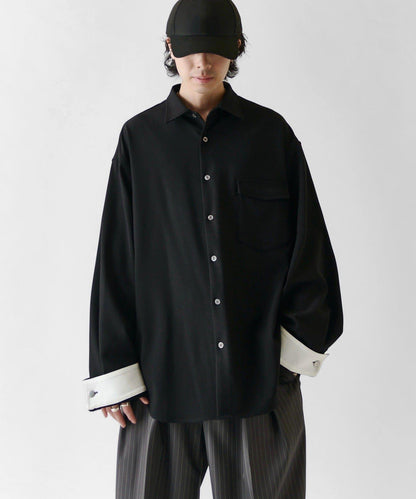 Neucon ニューコン 拼色寬袖口襯衫 2WAY