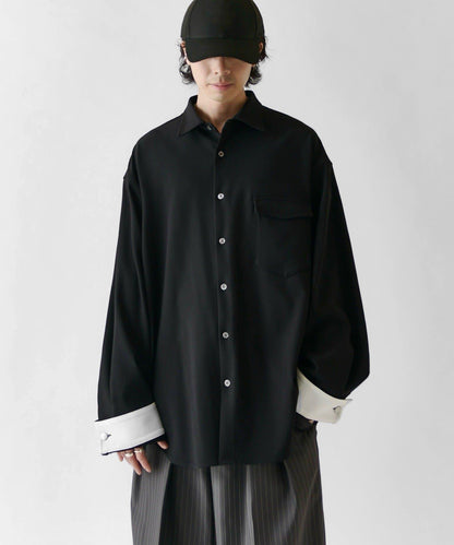 Neucon ニューコン 拼色寬袖口襯衫 2WAY