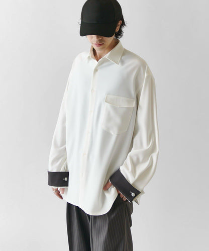 Neucon ニューコン 拼色寬袖口襯衫 2WAY