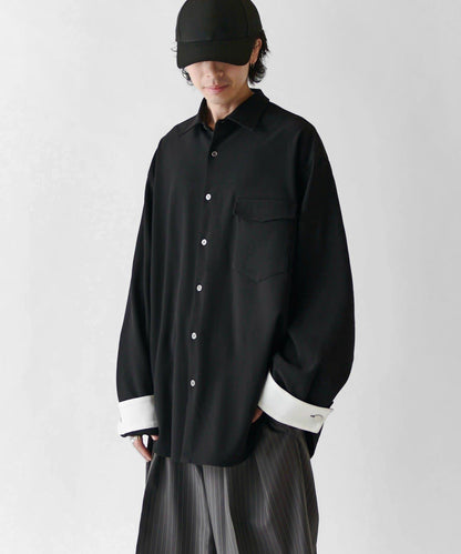 Neucon ニューコン 拼色寬袖口襯衫 2WAY